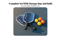 Pickleball Paddle Set Non-Slip Grip Pickleball Racket Kit Sports Equipment Shock Absorbing Wide Frame for Outdoor Play, Training