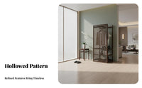 Chinese design Freestanding Partition with Coat hangers Floor-Standing Room separater Privacy Screen Garment Stand 2-in-1 Design for Homeowners, Apartment Dwellers, Interior Decorators, Entryway, Bedroom