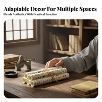 Miniature Folding Screen Chinese & design desktop Partition Foldable Multi-Panel Construction for Home Decorators, Desk, shelf