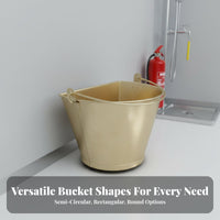 Hazard-Rated-Resistant Fire Bucket Non-Sparking Wall-Mounted Fire Bucket Industrial Grade for Firefighters, Maintenance Worker S Plants, Factories