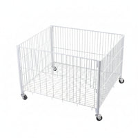 Wire Storage Basket with Wheels Breathable Rolling Wire Utility Cart Spacious