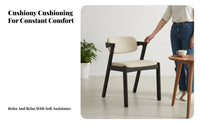 Z-Shaped Side Chair sturdy Wood Construction Seating Furniture Nordic Design Comfortable for homeowners, Business Owners, Office