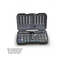 Ratcheting Screwdriver Set with Ratchet Handle Interchangeable Screwdriver Set with Storage Case Compact Tool Detachable for Homeowners, Hobbyists, Workshop