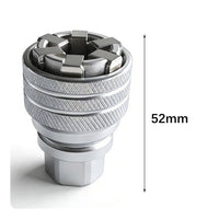 2 Pieces Portable Universal Socket Wrench Labor-Saving Drill Socket Adapter High Rotational Force Universal Maintenance Tool CR-V Steel for DIY Users, Mechanics, Home Repair, Garage, Workshop