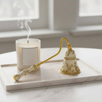 Vintage Dome Candle Wick Smotherer Windproof Long Handle Candle Wick Dipper Long Handle Wick Wick Dipper Smoke-Without
