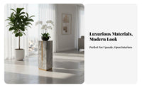 Floor-Standing Rectangular Display pillar Elegant Accent Piece Pedestal Stand Modern design Decorative Furniture Minimalist Design for Home Decorators, Interior Designers, Hotel Lobby, Living Room, Entryway, Showroom