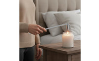 Stainless Steel Candle Snuffer Smokeless Flame Extinguishing Candle Flame Putter Long-Lasting and Heat Resistant Wick Snuffer Pivoting Head For