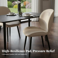 Multifunctional Upholstered Dining Chair Ergonomic Design Upholstered Kitchen Chair Scratch Resistant Seating Furniture Easy To Install for Restaurant Owners, Homeowners, Interior Decorators, Home, Cafe, Office, Living Room