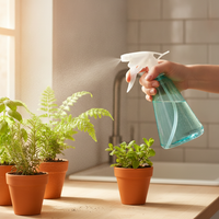 Nordic Style Hand-Pressed Spray Bottle for Gardening and Home Use, 500ml/1L
