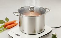Stainless Steel Soup Pot Thickened Bottom Cookware Quick Heating Conduction for Home Kitchen