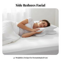 Side Er Pillow Slow Recovery Ergonomic Memory Foam Pillow Pressure Relief Product for Beauty Conscious People, Adults, Resting, Napping, Bed