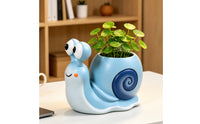 Snail Pen Holder Whimsical Snail Planter Desktop Decor Sculptural Ornament Space-Saving for Office Workers, Desk, Workspace
