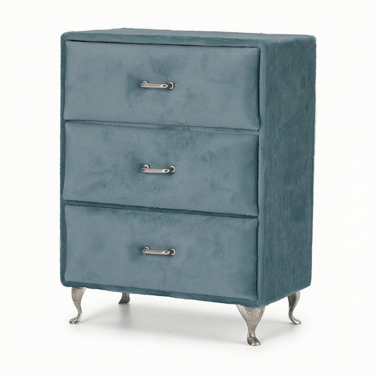 Jewelry Storage Box with Metal Legs Padded Velvet Jewelry Case Practical with Hinged Lid for Nightstand