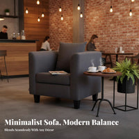 space-saving Design Upholstered 2-Seater Comfortable Upholstered Loveseat Removable and cleanable Cover Sofa high-resilience Foam padding for Business Owners, Apartment Dwellers, Coffee Shop, Small Spaces, Hotel Lobby, Reception Area