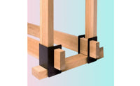 2 Pieces Adjustable Firewood Support Bracket Pre-Drilled Holes Indoor Outdoor Firewood Stand Space Saving Wood Storage Holder for Fireplace