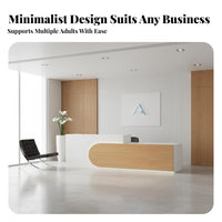 Minimalist Ier Stand Stable and Sturdy Modern Reception Desk Easy to Clean Lighted Reception Desk for Receptionists, Retail Store, Lobby, Office