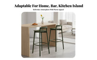 Nordic design Counter Chair with Backrest Modern Design Bar Stool Stable Base Home Furniture Built-in Footrest for Homeowners, Restaurant Owners, Adults, Kitchen Island, Cafe, Dining Room