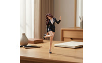 Miniature Woman Figure Fashionable Woman Miniature Figure Stylish Female Figurine for Hobbyists