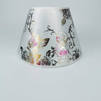 Lampshade with Patterned Cloth Shade for Ceiling Lights and Table Lamps, Round Shape Textile for Bedroom and Hotel Room