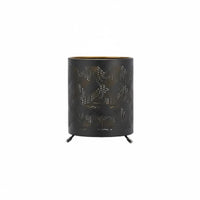 Wrought Iron Cutout Pattern Table Lamp Modern Minimalist Hollow Metal Candle Lamp Nordic Design for Bedroom
