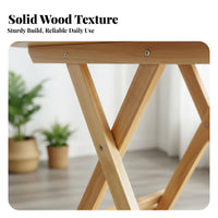 Foldable Design Solid Wood Folding Table Installation-No-Assembly Portable Wooden Dining Table Fully Assembled Collapsible Wooden Stand Space-Saving for Street Vendors, Apartment Dwellers, Market Stall, Outdoor, Camping, Balcony