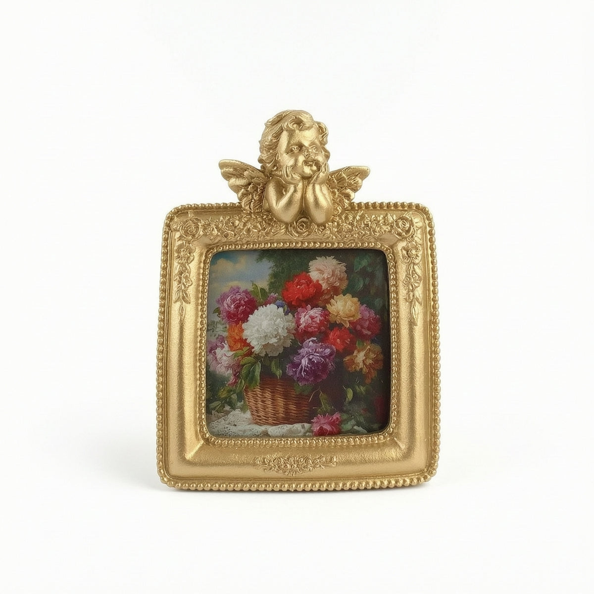 Gilded Ornate Picture Frame Tabletop Vintage Picture Frame Decorative Elegant for Home Decorators, Living Room, Bedroom, Entryway