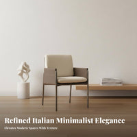 Italian Minimalist aesthetic Upholstered Cantilever Chair Supportive Armrests Dining Armchair Soft Upholstery Home Seating Designer Model for Interior Designers, Homeowners, Office Workers, Living Room, Restaurant, Bedroom, study alcove