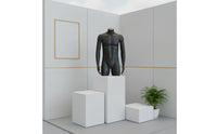 Half-Body Display Mannequin Neckless Male Mannequin Fixed Pose Torso for Retailers