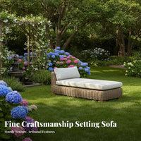 4 Pieces 4-Piece Wicker Chat Set Waterproof Outdoor Furniture Weather-Resistant Patio Seating Group for Homeowners, Families, Backyard, Balcony, Porch