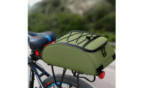 Large Capacity 11L Bike Trunk Bag Water Repellent Cycle Rear Rack Bag Wear Resistant Outdoor Gear Multiple Pockets for Commuters