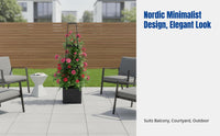 Sturdy Resin Raised Planting Box, Multitier Outdoor Balcony Vegetable Planter
