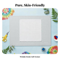 White Handkerchief Pre-Cut Blank Pattern Dyeing Cloth Soft and Breathable Blank Pattern Dyeing Material for Crafters, Artists, Art Class