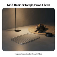 Indoor Dog Potty Keeps Paws Dry Dog Potty Tray with Grate Pet Toilet Tray Long-Lasting Puppy Training Toilet with Post Portable