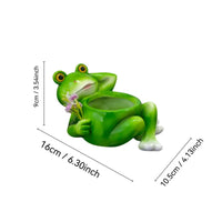 Frog Planter Whimsical Frog Flowerpot Compact Planter with Flower Embellishment for Patio Table