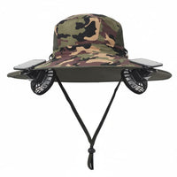 Adjustable Size Solar Powered Fan Hat Lightweight Solar Fan Hat Breathable Mesh Windproof Chin Strap for Fishers, Hikers, Gardeners, Fishing, Hiking, Camping, Gardening