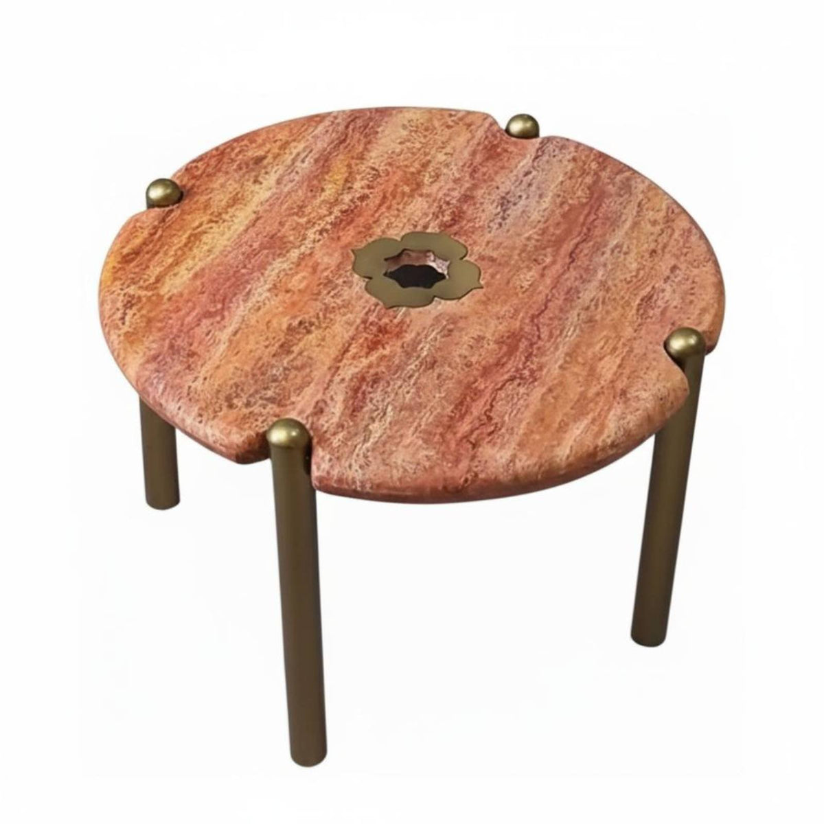 Italian Inspired Round Coffee Table with Cut-cut-through Pedestal Luxury Feel Living Room Furniture Modern design Minimalist Design for Interior Designers, Homeowners, Apartment Dwellers, Hotel Lobby, Lounge Area, Office, Bedroom