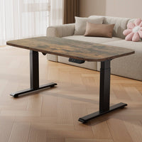 Height Adjustable Table Triangular-Base Feet Electric Standing Desk Control Panel Rectangular Standing Desk for Home