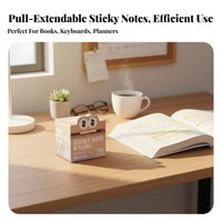 105 Sheets Gradient Colors Pull out Sticky Notes Pearlescent Finish Pull-out Sticky Notes Repositionable for Students, Study, Labeling, Desk