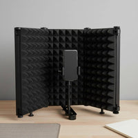 Noise Reduction Audio Capture Device Isolation Cover High-Density Foam Audio Capture Device Reflection Filter Foldable Design for Podcasters