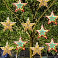 Illuminated Star Decoration Light Rainproof Five-Pointed Star Decoration Bright Illumination Outdoor Lighting for Event Planners, Stage Designers