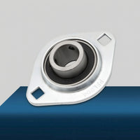 Triangular Flange Bearing Silver-Toned 3-Bolt Flange Bearing for Machinery