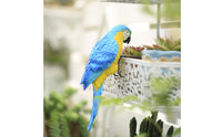 Hanging Parrot Figurine Animal-Themed Hanging Parrot Nature-Avian-Themed Decoration Ornament for Balcony, Planter