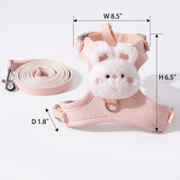 Cat Vest Harness and Leash Adjustable Set, Soft Breathable Pet Harness for Outdoor Walking, Reliable Fastening for Small Kittens
