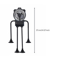 Handheld USB Robot Fan Multifunctional Suction Cup Fan 3 Speed Settings Personal Appliance Quiet Operation for Kitchen