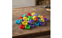 100 Pieces Easy to Apply Poultry Leg Band Mixed-Color Poultry Leg Band Unlabeled Bird Accessory Multicolored for Breeders, Farmers, Farms, Backyard Coops