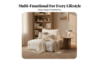 Small Space Friendly Armless Block Lounger High-Density Foam Cushions Modular Couch Easy Assembly Living Room Furniture Adjustable Backrest for Apartment Dwellers, Homeowners, Young Adults, Lounge Area, Bedroom, Movie Night