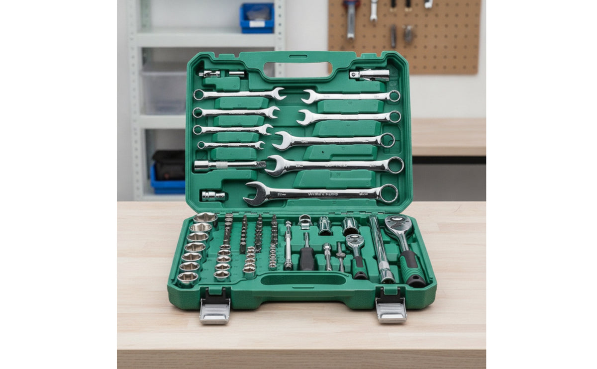Car Repair Tool Kit Arrangement Mechanics Tool Set Portable Socket and Wrench Set for Home Mechanics, Garage, Roadside Emergency