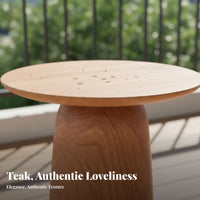 Small Round Accent Table Waterresistant Round Tripod Table Sun-Resistant Weather Resistant for Patio Owners, Decor Lovers