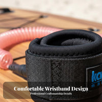 5.5mm Coiled Leash Full-Circle Rotation Mechanism Coiled Stand-up Paddleboard Leash Stand-up Paddleboard Safety Tether