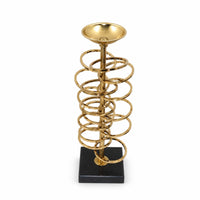 Metal Candlestick Holder Modern Spiral Candlestick Holder Decorative Candle Stand, for Study